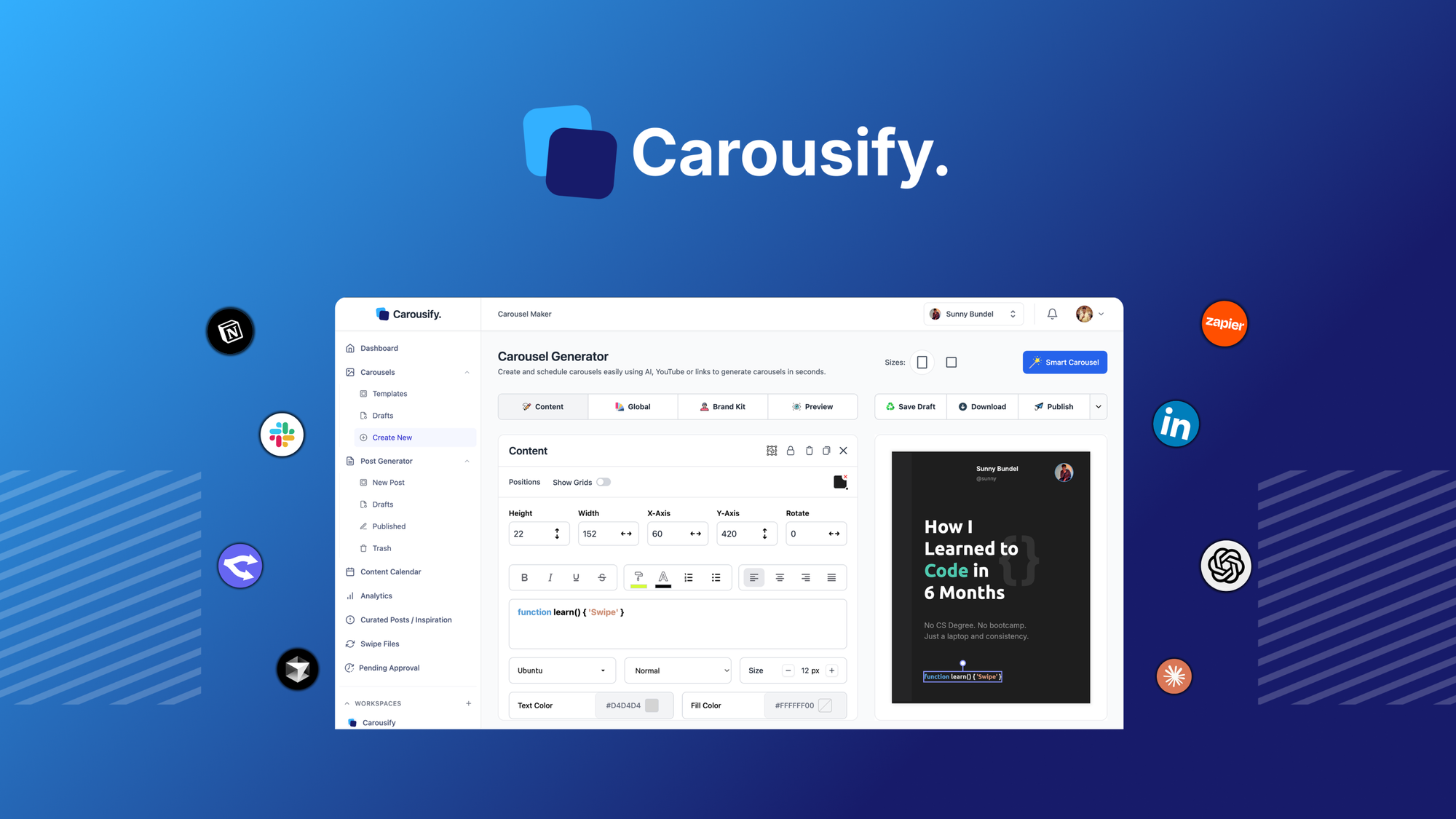 Carousify product image